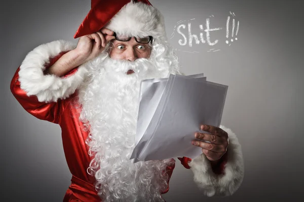 Santa Claus i litery — Zdjęcie stockowe