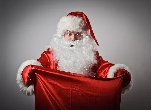 Santa Claus i worek — Zdjęcie stockowe