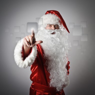 Noel Baba düğmeye basmak