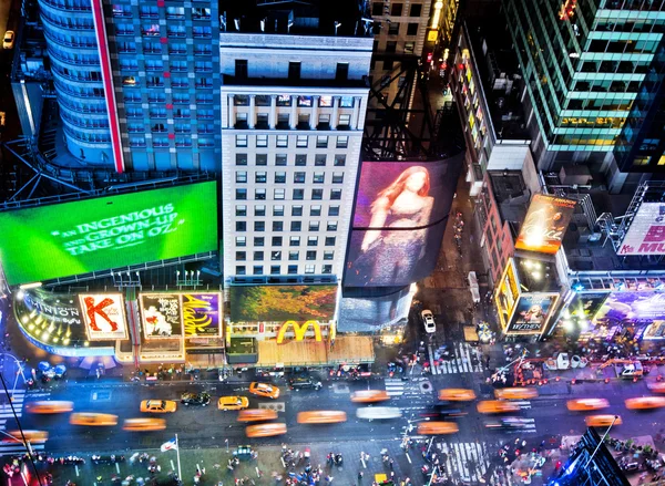 Luchtfoto van times square — Stockfoto