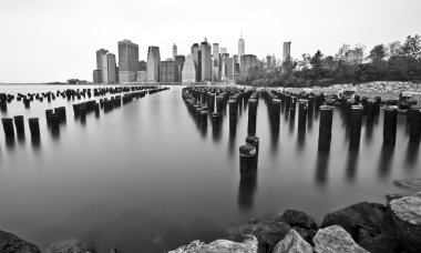 New York alt Manhattan siluetinin