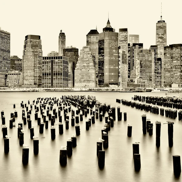 Nižší panorama Manhattanu v New Yorku — Stock fotografie