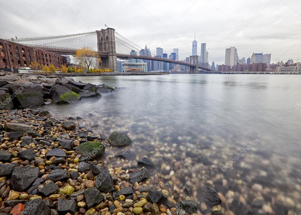 Lower Manhattan and Brooklyn bridge