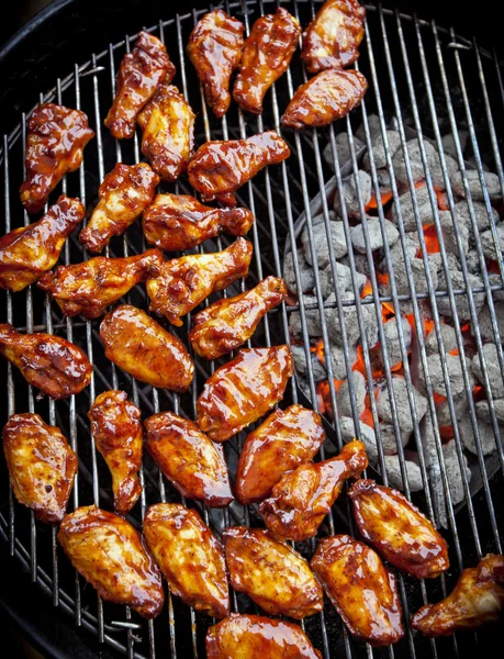 Bbq asas de frango — Fotografia de Stock