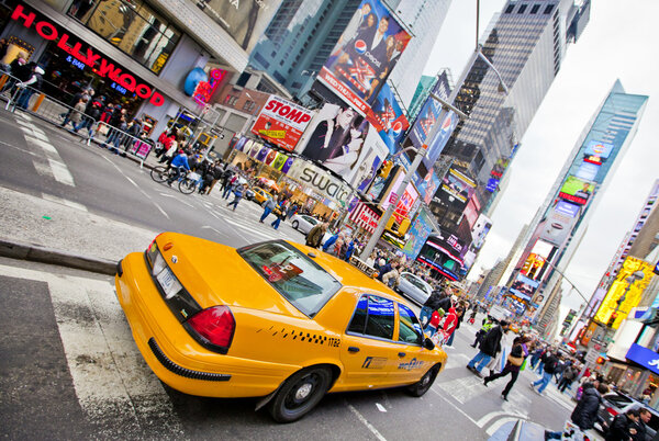 Yellow taxi cabs