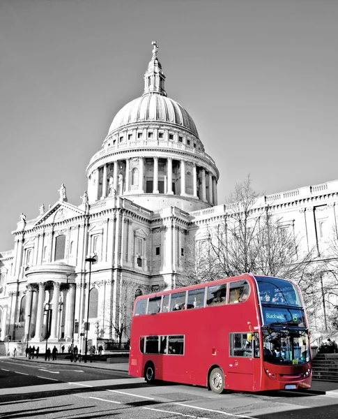 Röd london buss — Stockfoto