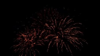 Gece Döngüsü Arkaplanında Güzel Renkli Havai fişekler Parlak Ekran