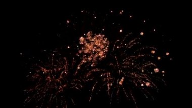 Gece Döngüsü Arkaplanında Güzel Renkli Havai fişekler Parlak Ekran