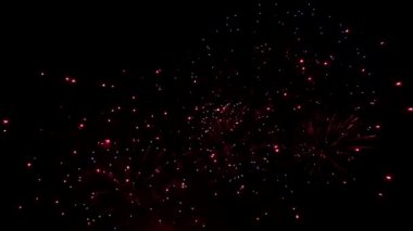 Gece Döngüsü Arkaplanında Güzel Renkli Havai fişekler Parlak Ekran