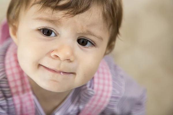 Close-up of adorable little baby looking away — Stock Photo, Image