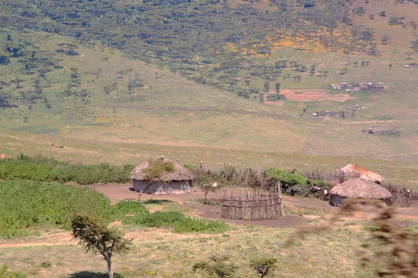 Piccolo villaggio Maasai — Foto Stock