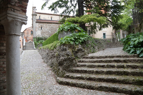 To the Castle of Udine, Italy