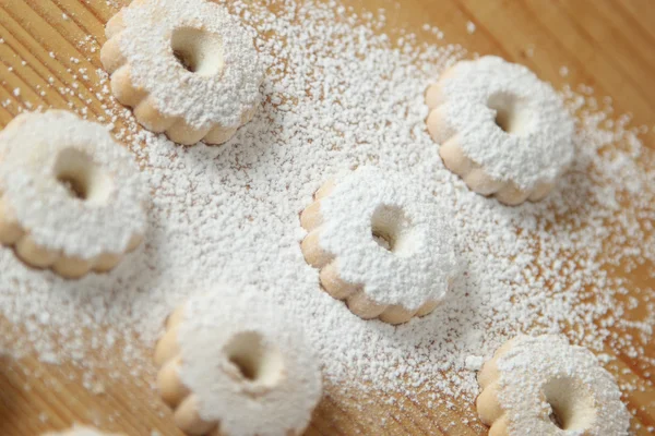 Italské Canestrelli sušenky pokryté moučkovým cukrem — Stock fotografie