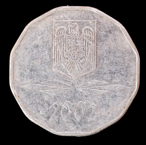 Head of 5000 lei coin, issued by Romania in 2002 — Zdjęcie stockowe