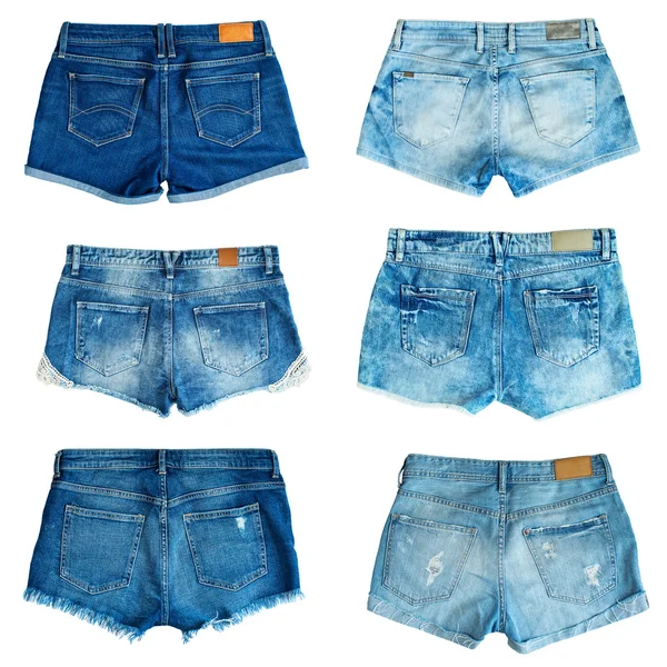 Olika jeansshorts — Stockfoto