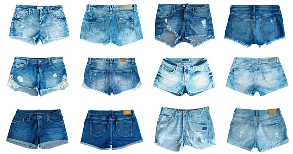 Olika jeansshorts — Stockfoto