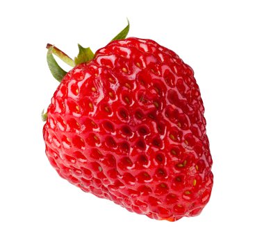 Çilek. Beyaz bir arkaplanda izole edilmiş.