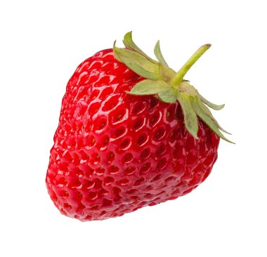 Çilek. Beyaz bir arkaplanda izole edilmiş.