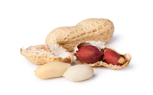 Peanuts isolated on a white background — Stock Photo, Image