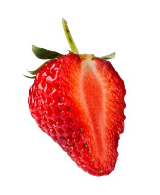 Beyaz bir adam üzerinde çilek