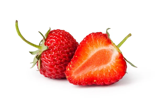 Erdbeeren. Isoliert auf weißem Hintergrund. — Stockfoto