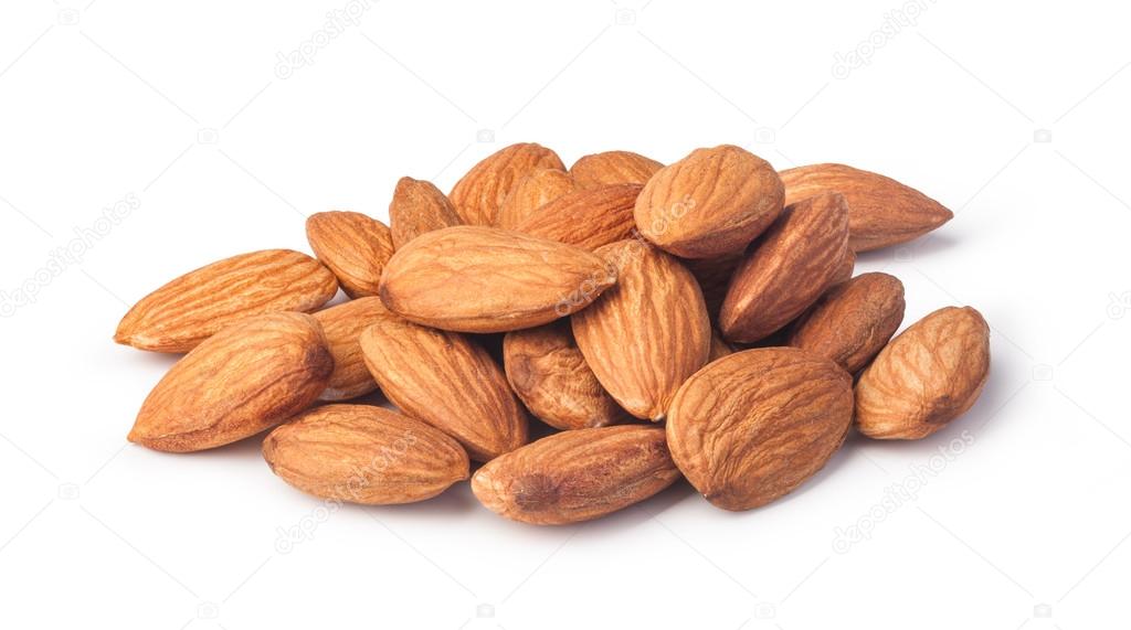 almonds nuts isolated