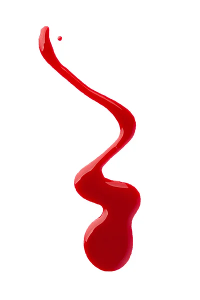 红指甲波兰墨水 — 图库照片