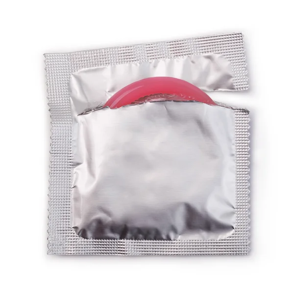 Kondom isolerad på vit bakgrund — Stockfoto