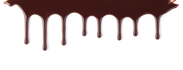 Chocolate streams isolated on a white — Stock Photo, Image