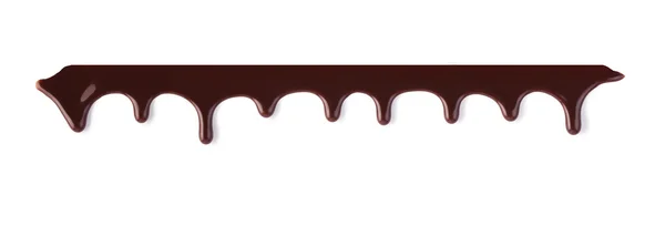 Arroyos de chocolate aislados en un blanco — Foto de Stock