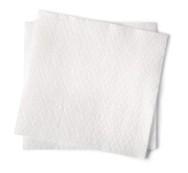 Paper napkin isolated on white background — Stock Photo, Image