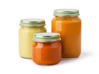 Bebek püresi izole üzerinde beyaz arka plan