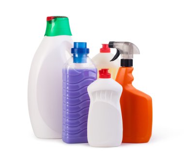 Beyaz arka plan üzerinde izole ev Kimyasalları