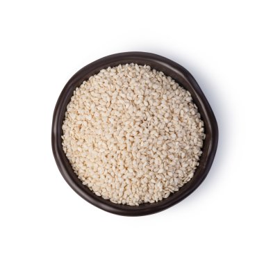 beyaz zemin üzerine susam