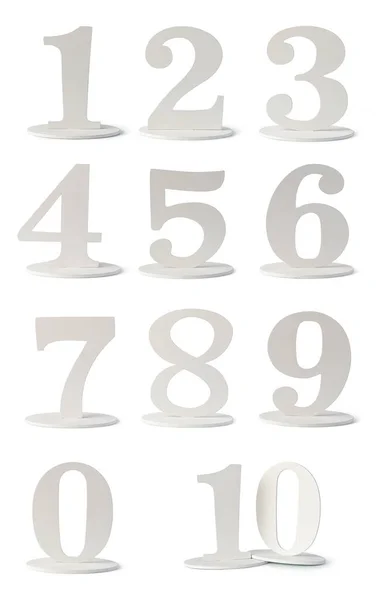 Numeri Isolati Sfondo Bianco — Foto Stock