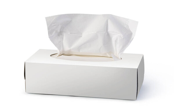 Бумажная салфетка на белом фоне