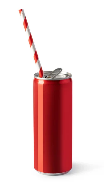 Red Drink Cans White Background — Stock Photo, Image