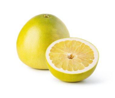 Pomelo meyvesi beyaz arkaplanda izole