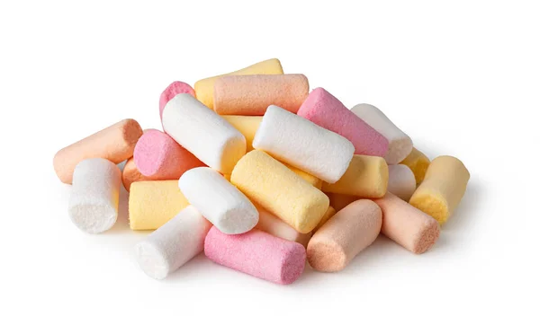 Köstliche Marshmallows Isoliert Auf Weißem Hintergrund — Stockfoto