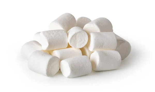 Läckra Marshmallows Isolerad Vit Bakgrund — Stockfoto