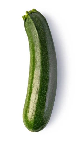 Färsk Grön Zucchini Isolerad Vit Bakgrund — Stockfoto