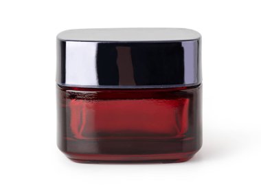 Beyaz arkaplanda izole edilmiş kozmetik krem