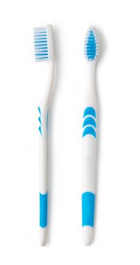 beyaz arkaplanda izole edilmiş diş fırçası