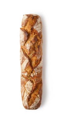 pişmiş ekmek beyaz arkaplanda izole