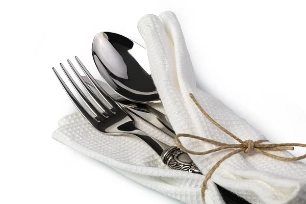 Cutlery Set Fork Knife Isolated White Background — Stock Photo, Image