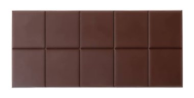 Beyaz arkaplanda izole edilmiş çikolata