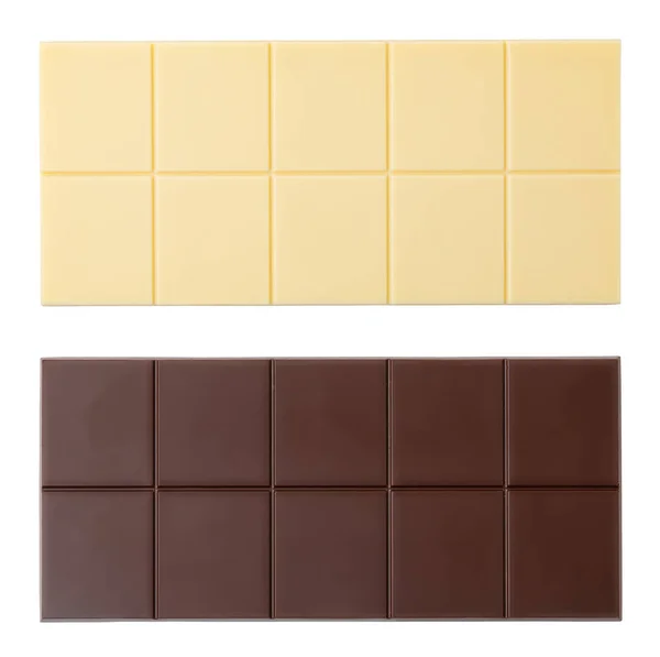 Chocolade Bar Geïsoleerd Witte Achtergrond — Stockfoto