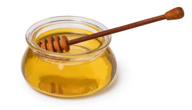 Beyaz arkaplanda izole edilmiş bal