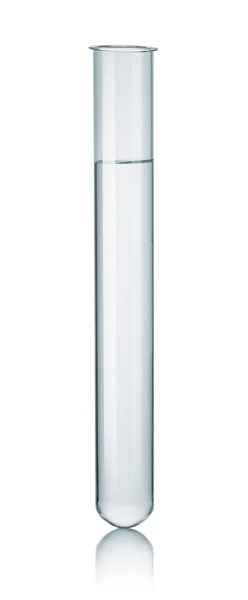 Tubos Ensaio Isolados Branco Objectos Vidro Laboratório — Fotografia de Stock