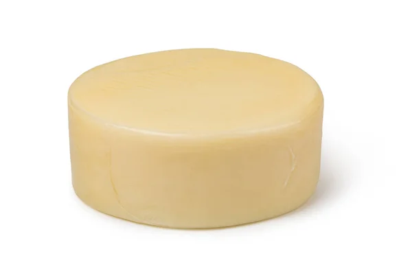 Fromage Naturel Fumé Isolé Sur Fond Blanc — Photo